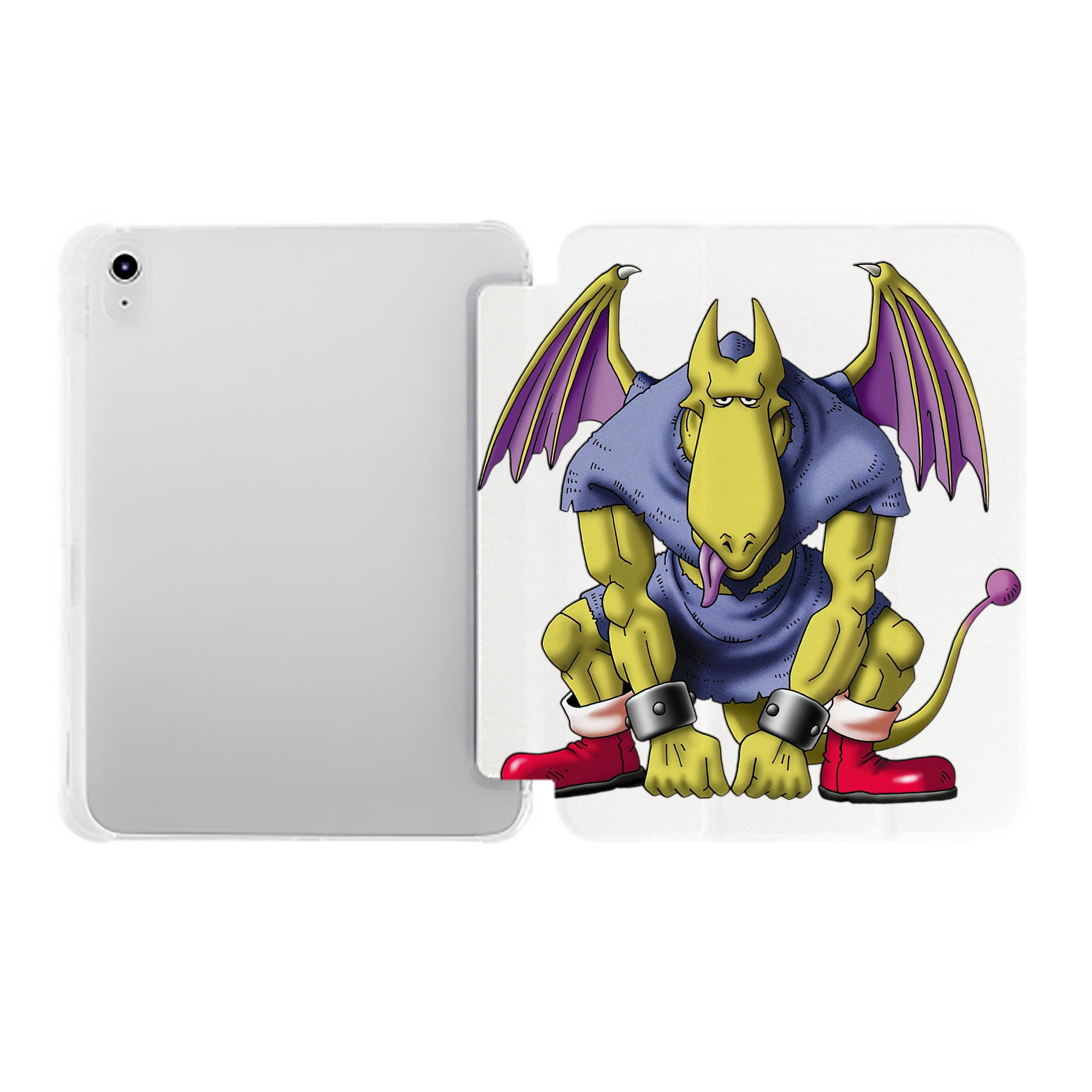 （画像用） ドラゴンクエスト Doragon Kuesuto Dragon Quest IPad ケース ペン収納付き 三つ折りスタンド PUレザー×シリコン 対応機種9.5/10.5/10.9インチ